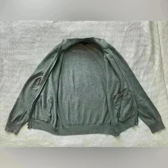 Banana Republic Men’s Full Zip Lightweight sweater/Jacket. Grey size large. - Picture 2 of 6